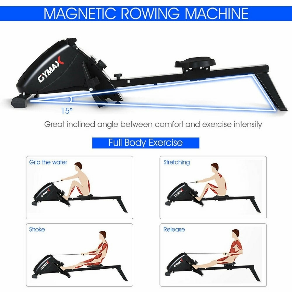 New Gymax Magnetic Rowing Machine - Picture 2 of 6